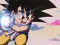Goku charges a Kamehameha