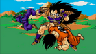 Raditz knocking Piccolo and Goku down