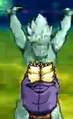 Majin Ozotto in the form of Goku using Spirit Bomb against Future Trunks in V.R.V.S.