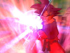 Goku (Mid) prepares a Kaio-ken Kamehameha in Budokai Tenkaichi 3