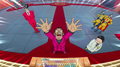 Carmine, Magenta, Dr. Hedo, Gamma 1, & Gamma 2 inside Red Ribbon Army New Headquarters in Super Hero