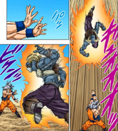 Goku uses telekinesis against Moro in the manga (Full Color)