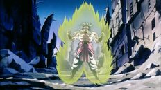 Broly expulsando su ki