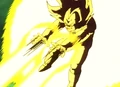 Vegeta fires two Energy Waves