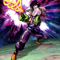 Full Alternate Character Illustration of Legends Limited Piccolo (DBL22-03S) performing Special Beam Cannon in his Agile Style "transformation" for Dragon Ball Legends