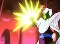 Piccolo fires a Ki Blast at Sansho in Dead Zone