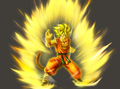 The custom character as a Super Saiyan