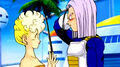 Trunks speaking to his grandmother