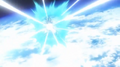 Goku about to fire the Super Kamehameha at Beerus in Battle of Gods