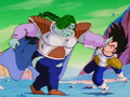 Zarbon heavily knocks Vegeta around