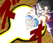 An enraged Gohan fires the Masenko