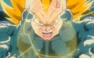 Vegeta prepares to fire his Final Flash at a Cell Jr.