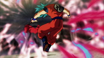 Jiren stops Goku