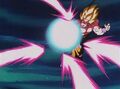 Goku firing energy waves