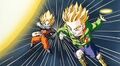 Goten and Trunks' team Energy Barrage Wave in Broly - Second Coming