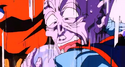 Kibito Kai teleporting himself, Old Kai, and Dende away