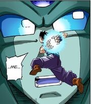 Gohan about to blast Seven-Three