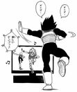 Vegeta practicing his moves
