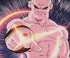 Super Buu uses a Finger Beam to blow up an hourglass