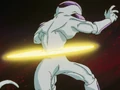 Frieza once again bisected by his Death Saucer