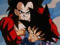 0DBGt Vegeta holding Goku