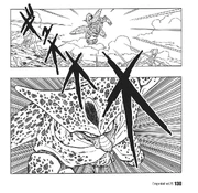 Cell rushes to the battle between Piccolo and Android 17 (manga)