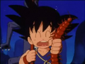 Goku as he eats a centipede