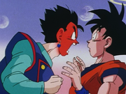 Gohan Yelling at Goku