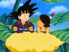 Goku and Upa on the Flying Nimbus