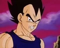 Vegeta watches Gohan's battle with Dabura