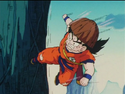 Gohan throws a kick