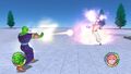 Piccolo firing Ki Blasts in Raging Blast 2