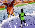 Gohan powers up in front of Kibito