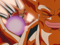 Omega Shenron prepares a blast to fire at Nuova Shenron