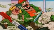 Ladrones robando dinero en Dragon Ball GT