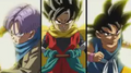 Trunks, Saiyan Hero, and Goku