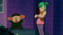 Bulma asks Oolong to transform into her for Roshi