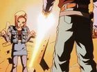 Future Android 17 fires a Finger Beam in The History of Trunks