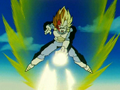 An enraged Vegeta blasts Cell