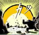 Ōzaru Gohan decimates the surrounding area