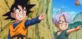 Goten and Trunks taunt Abo and Kado