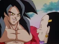 Chi-Chi talking to Super Saiyan 4 Goku