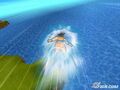 Goku flying over water