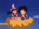 Chi-Chi and Goku on the Nimbus