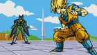 Goku and Cell about to fight