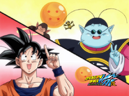 Goku with King Kai, Bubbles, and Gregory