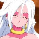 True Form Android 21 (Good) smiling in FighterZ
