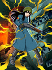 Fighting Eradication Mai (Future) wielding her Remington 870 from Dokkan Battle (which strangely has its ejection port is open even though the slide is racked forward)