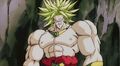 Broly just after destroying Planet Shamo effortlessly