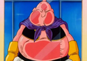 Majin Buu attempting to enter the dessert store